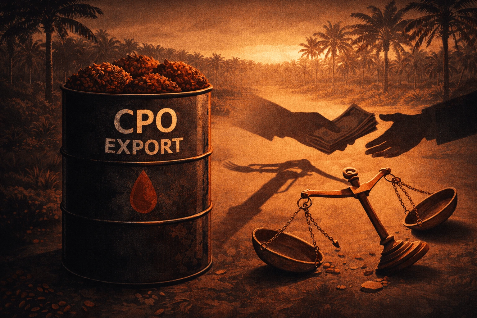 Ilustrasi kasus korupsi ekspor cpo di industri sawit Indonesia