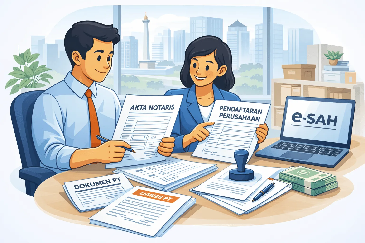 Proses pendirian PT Jakarta dengan dokumen legal perusahaan