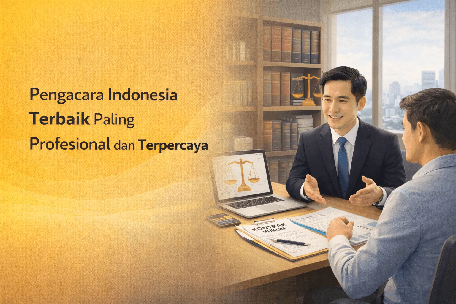 Pengacara Indonesia profesional sedang konsultasi hukum