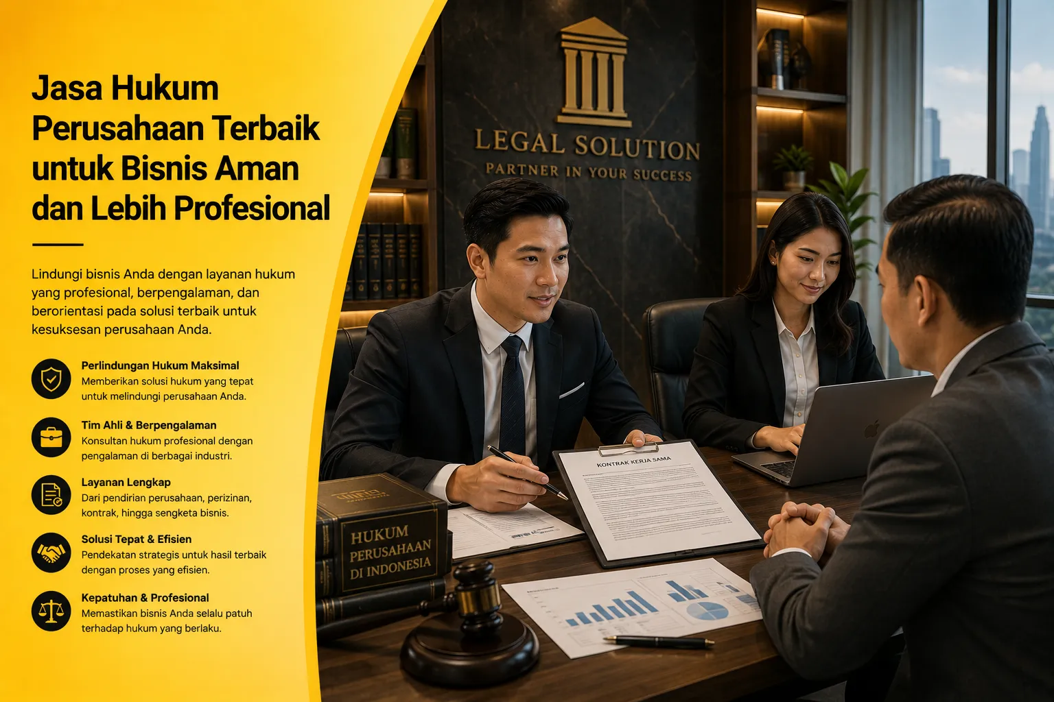 Jasa Hukum Perusahaan profesional untuk bisnis modern
