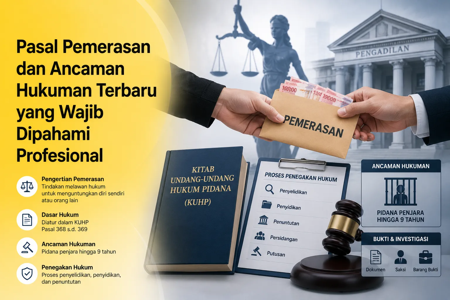 Ilustrasi Pasal Pemerasan dan Ancaman Hukuman menurut KUHP Indonesia