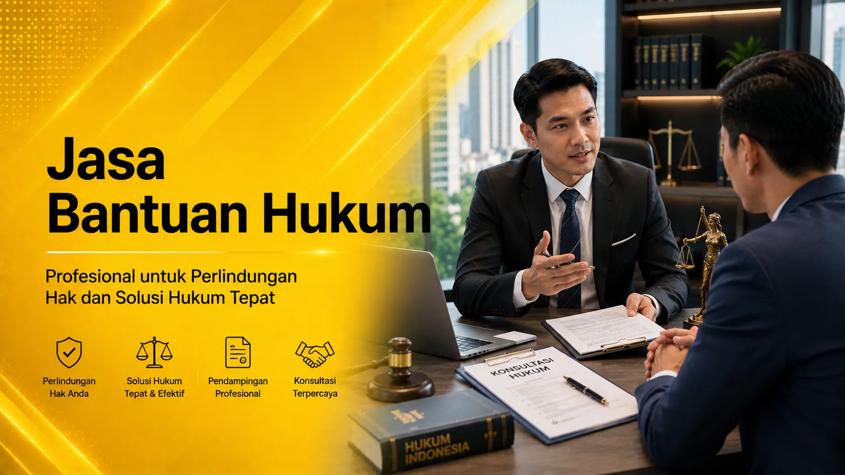 Jasa bantuan hukum profesional untuk individu dan perusahaan di Indonesia