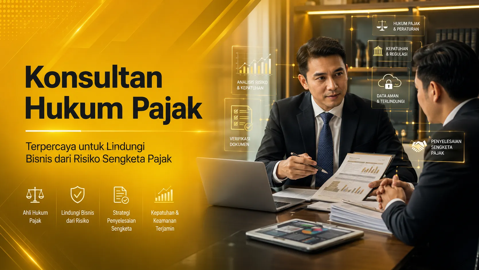 Konsultan Hukum Pajak memberikan pendampingan kepada pelaku usaha dalam penyelesaian sengketa pajak