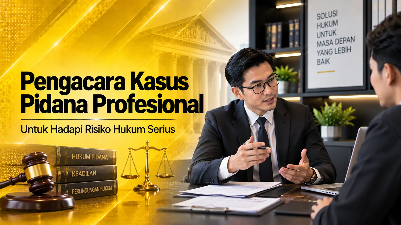 Pengacara Kasus Pidana profesional memberikan konsultasi hukum