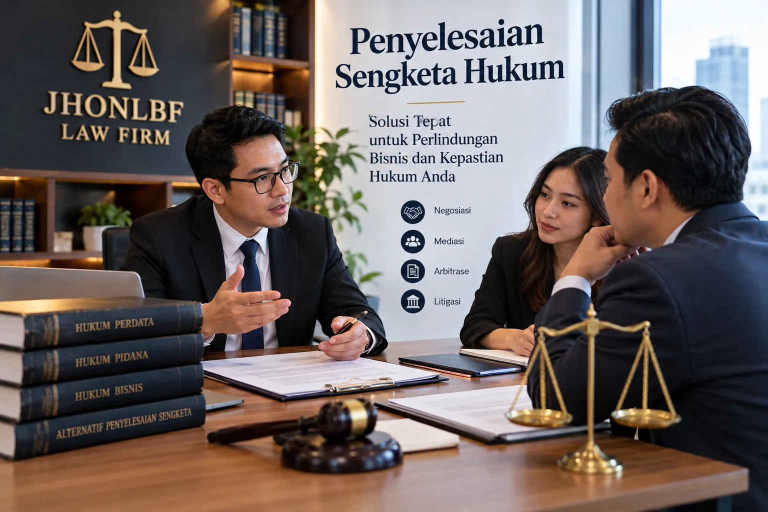 Penyelesaian Sengketa Hukum melalui konsultasi profesional untuk menentukan solusi konflik.